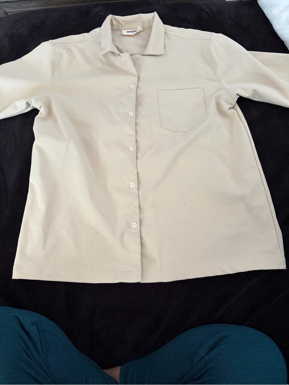 Smythe Light Beige Casual Button-Down Shirt